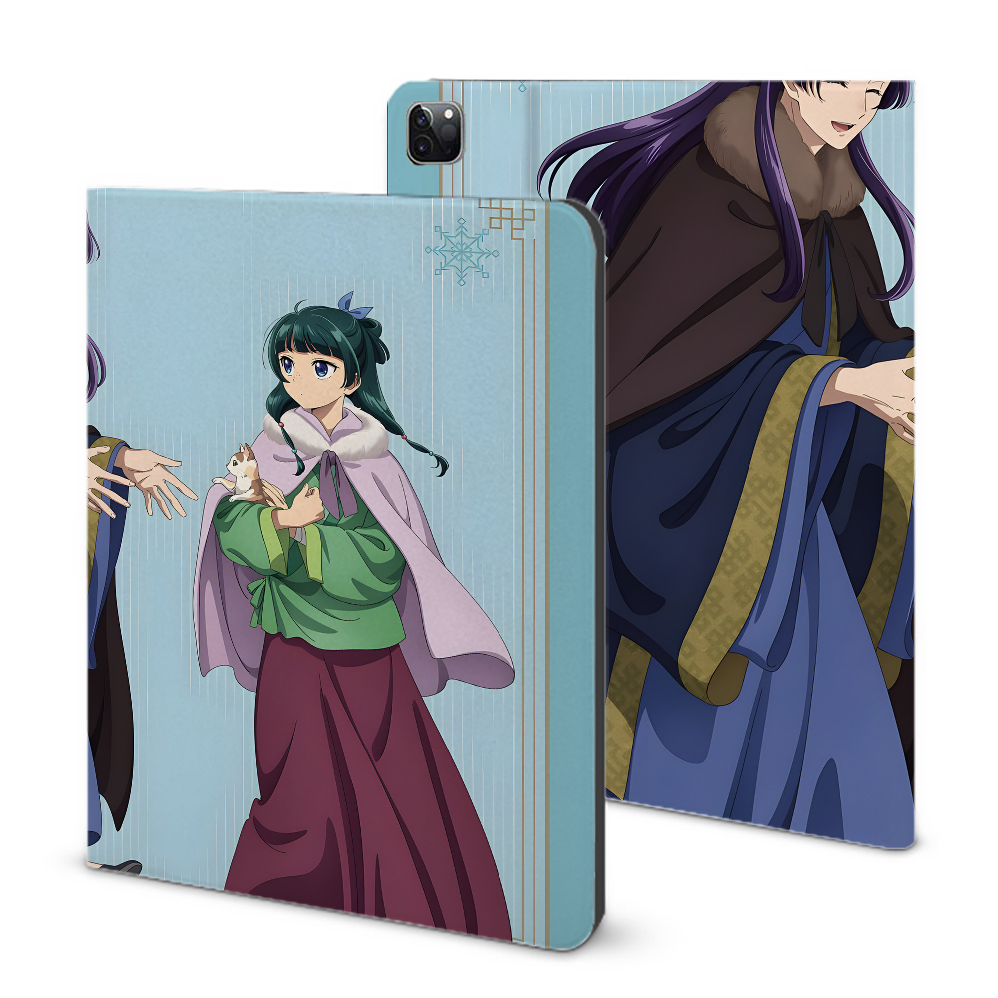 （画像用） 薬屋のひとりごと The Apothecary Diaries IPad ケース ブック型 PUレザー TPU 耐衝撃 軽量 薄型 ペン収納なし 全面保護 IPad 各モデル対応